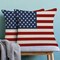 4th of July Patriotic Pillow Covers 18x18, Set of 2, American Flag Decorative Throw Pillowcases for Independence Day, Stars and Stripes Outdoor Cushion Covers for Sofa, Couch, Living Room, and Bed Decor